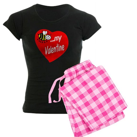 CafePress - Bee My Valentine Pajamas - Women's Dark Pajamas
