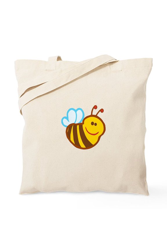 - Bee Tote Bag - Unisex Canvas Tote Bag, Beige, 1-Piece