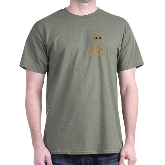 CafePress - Bee With Us Dark T Shirt - Men's Classic Graphic Cotton T-Shirt