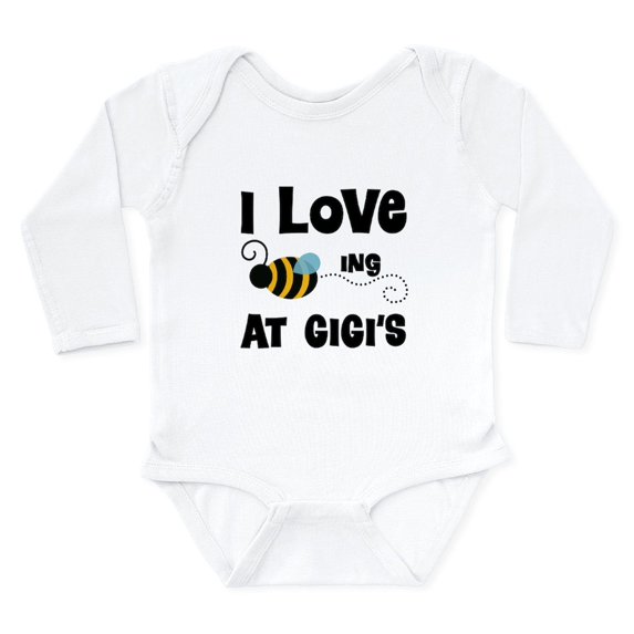 CafePress - Beeing At Gigi's Long Sleeve Infant Bodysuit - Long Sleeve Cotton Baby Bodysuit