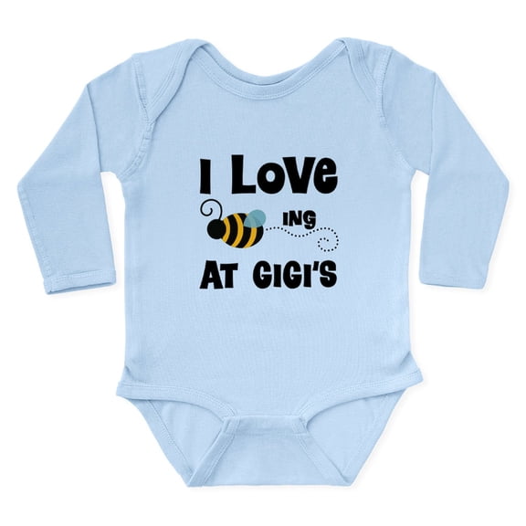 CafePress - Beeing At Gigi's Long Sleeve Infant Bodysuit - Long Sleeve Cotton Baby Bodysuit