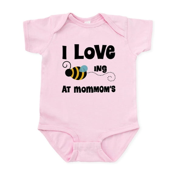 CafePress - Beeing At Mommom's Infant Bodysuit - Baby Light Bodysuit, Size Newborn - 24 Months