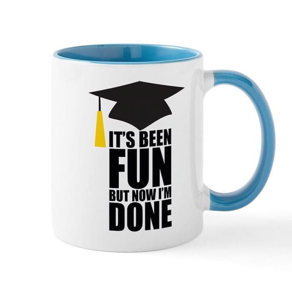 CafePress - Been Fun Now Done Mug - 11 oz Ceramic Mug - Novelty Coffee Tea Cup