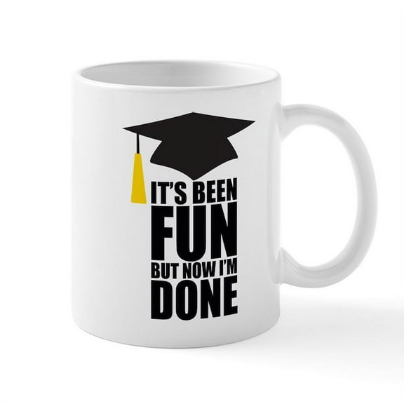 CafePress - Been Fun Now Done Mug - 11 oz Ceramic Mug - Novelty Coffee Tea Cup