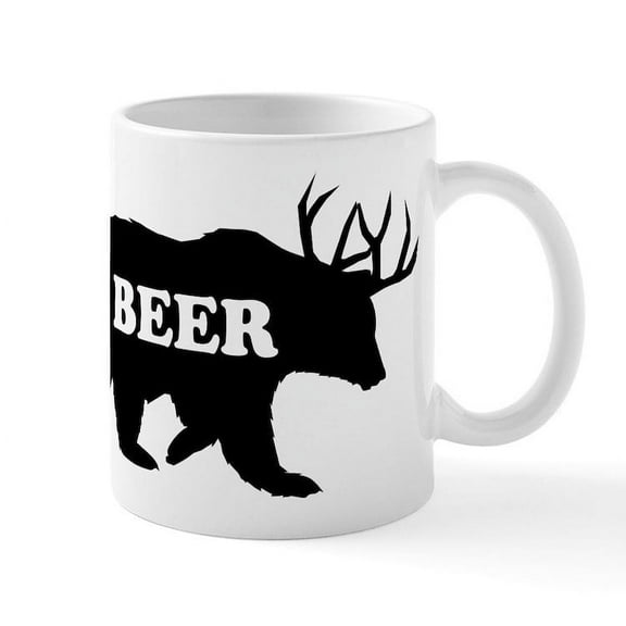 CafePress - Beer Bear - 11 oz Ceramic Mug - Novelty Coffee Tea Cup