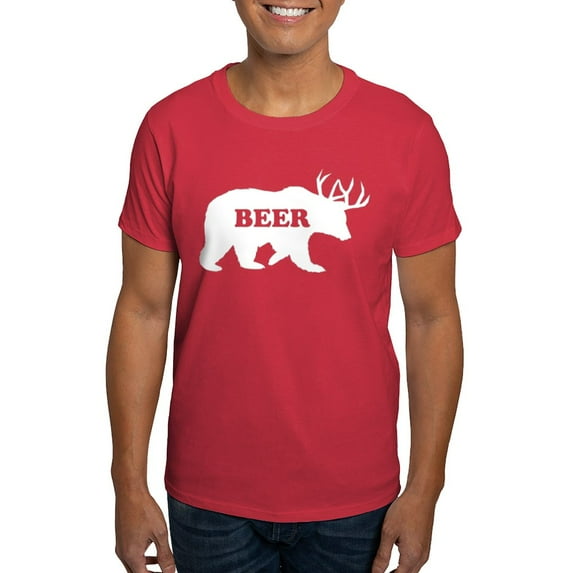 CafePress - Beer Bear Dark T Shirt - Men's Classic Graphic Cotton T-Shirt