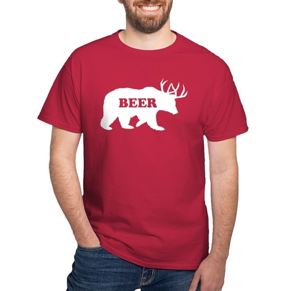 CafePress - Beer Bear Dark T Shirt - Men's Classic Graphic Cotton T-Shirt