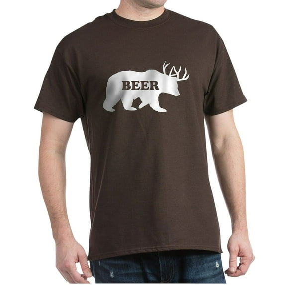 CafePress - Beer Bear Dark T Shirt - Men's Classic Graphic Cotton T-Shirt