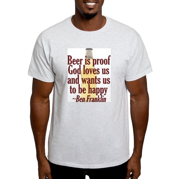 CafePress - Beer Is Proof Light T Shirt - Men's Classic Graphic T-Shirt