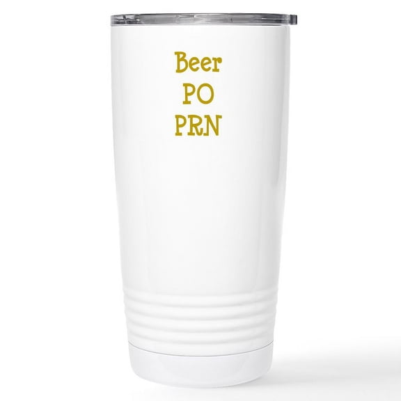 CafePress - Beer PO PRN Stainless Steel Travel Mug - Insulated Stainless Steel Travel Tumbler 20 oz.