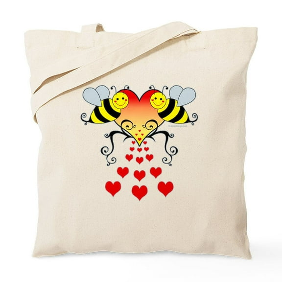 CafePress - Beesheartsdark Tote Bag - Unisex Canvas Tote Bag, Beige, 1-Piece