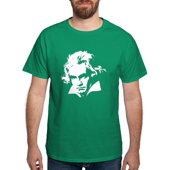 CafePress - Beethoven Dark T Shirt - Men's Classic Graphic Cotton T-Shirt