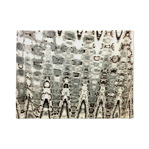 CafePress - Beige Grey Ripple Abstract - Soft Fleece Throw Stadium Blanket, 30"x40"