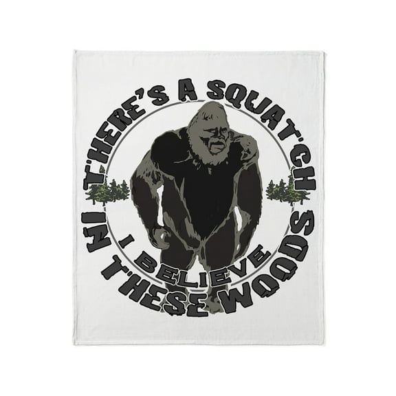 CafePress - Believe In Bigfoot Throw Blanket - Soft Fleece Throw Blanket, 50"x60" for All Ages