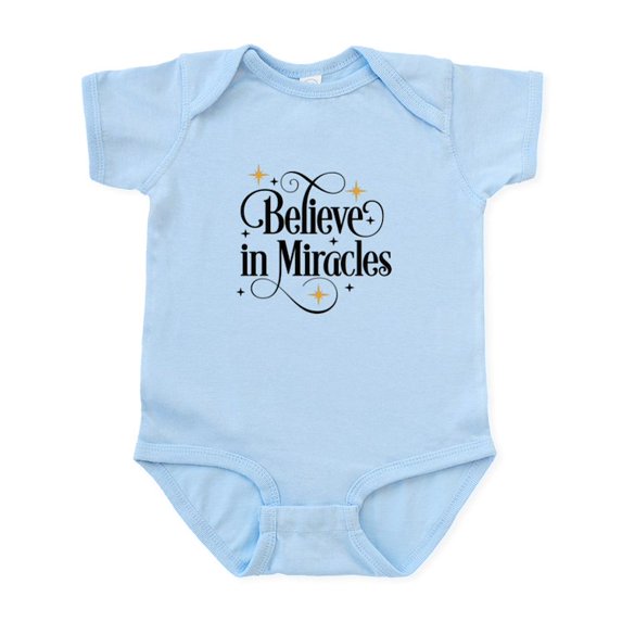 CafePress - Believe In Miracles Body Suit - Baby Light Bodysuit, Size Newborn - 24 Months