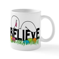 CafePress - Believe In The Easter Bunny Mug - 11 oz Ceramic Mug - Novelty Coffee Tea Cup