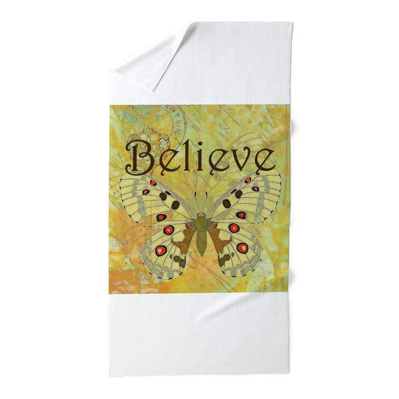 CafePress - Believe - Large Beach Towel, Soft 30"x60" Towel with Unique Design