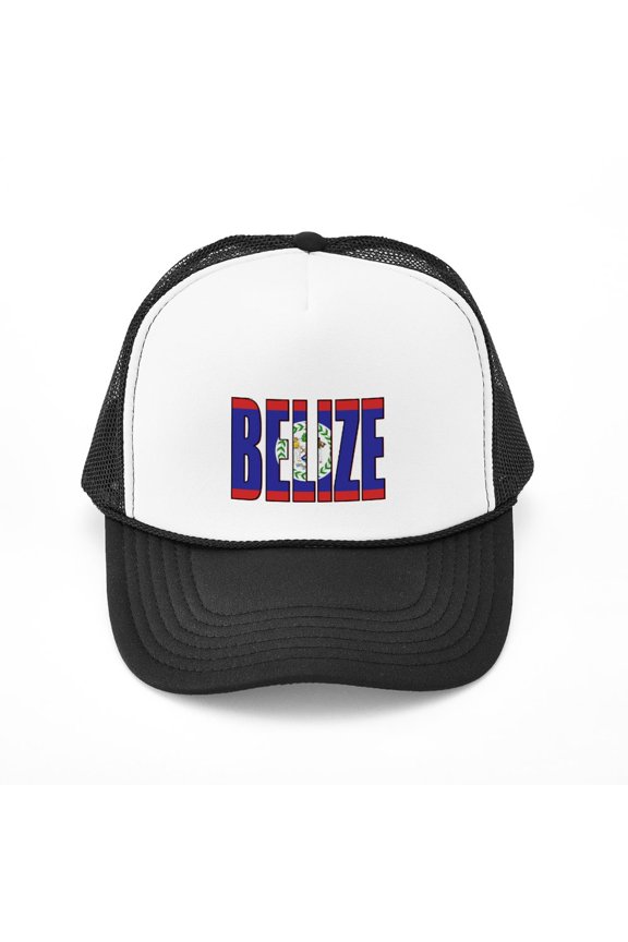 - Belize - Adjustable Unisex Printed Trucker Hat with Mesh Back