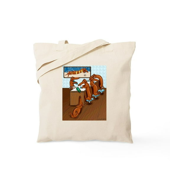 CafePress - Belly Up To The Weiner Bar Tote Bag - Unisex Canvas Tote Bag, Beige, 1-Piece