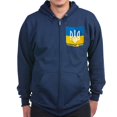 thumbnail image 1 of CafePress - Bendera Ukraina Sweatshirt - Zip Hoodie, Classic Hooded Sweatshirt with Metal Zipper, 1 of 4