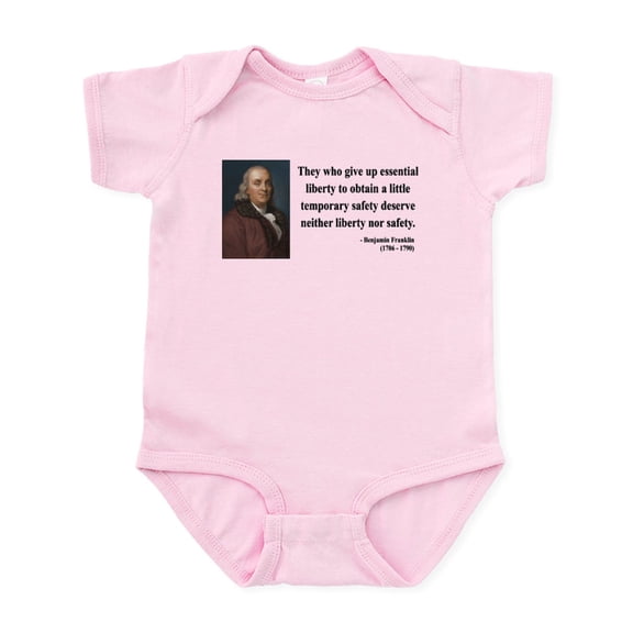 CafePress - Benjamin Franklin 1 Infant Bodysuit - Baby Light Bodysuit, Size Newborn - 24 Months