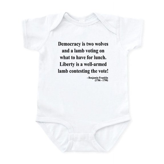 CafePress - Benjamin Franklin 2 Infant Bodysuit - Baby Light Bodysuit, Size Newborn - 24 Months