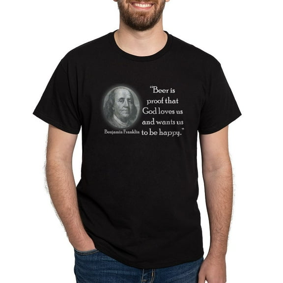 CafePress - Benjamin Franklin Dark T Shirt - Men's Classic Graphic Cotton T-Shirt