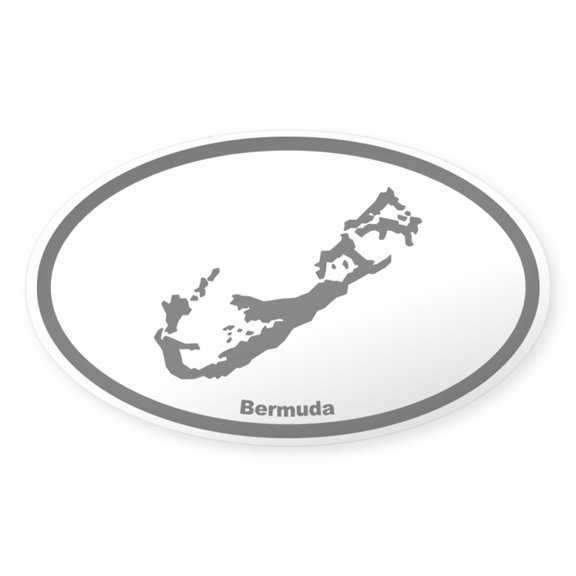 CafePress - Bermuda Outline Oval Sticker - Sticker (Oval)