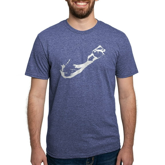 CafePress - Bermuda Silhouette T Shirt - Mens Tri-blend T-Shirt