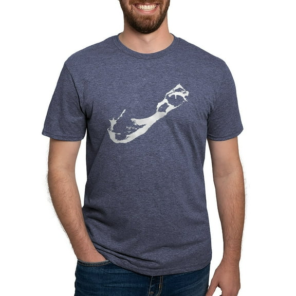 CafePress - Bermuda Silhouette T Shirt - Mens Tri-blend T-Shirt