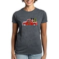 thumbnail image 1 of CafePress - Berners Red Christmas Truck Women's Classic T Shir - Women's Traditional Fit Dark T-Shirt, 1 of 4