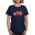 thumbnail image 1 of CafePress - Berners Red Christmas Truck Women's Classic T Shir - Women's Traditional Fit Dark T-Shirt, 1 of 4