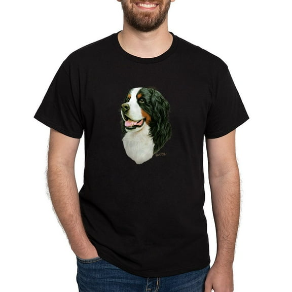 CafePress - Bernese Mountain Dog Dark T Shirt - Men's Classic Graphic Cotton T-Shirt