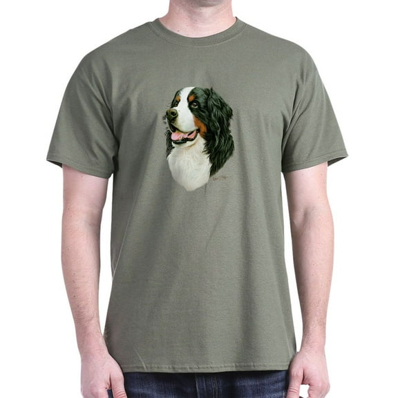 CafePress - Bernese Mountain Dog Dark T Shirt - Men's Classic Graphic Cotton T-Shirt