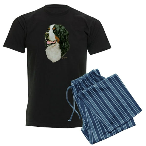CafePress - Bernese Mountain Dog Pajamas - Men's Dark Loose Fit Cotton Pajama Set