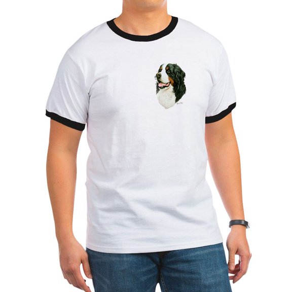 CafePress - Bernese Mountain Dog Ringer T - 100% Cotton Ringed T-Shirt