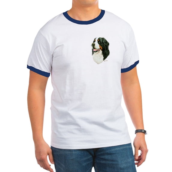 CafePress - Bernese Mountain Dog Ringer T - 100% Cotton Ringed T-Shirt