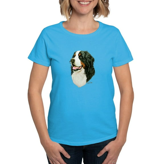 CafePress - Bernese Mountain Dog Women's Dark T Shirt - Women's Traditional Fit Dark T-Shirt