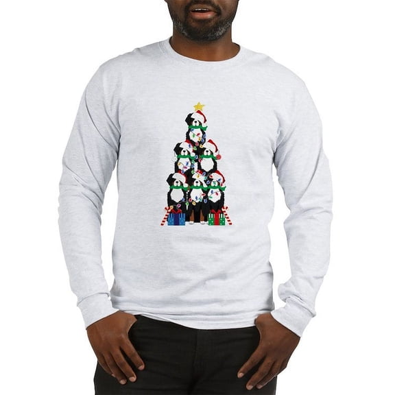 CafePress - Bernese Mt Dog Xmas Tree Long Sleeve T Shirt - Unisex Cotton Long Sleeve T-Shirt