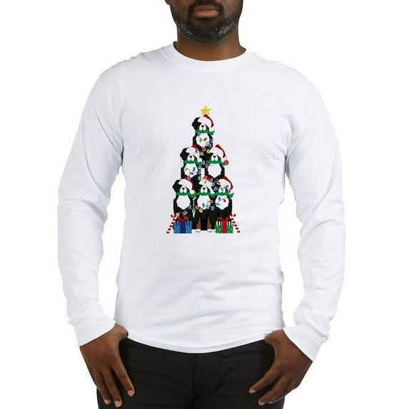 CafePress - Bernese Mt Dog Xmas Tree Long Sleeve T Shirt - Unisex Cotton Long Sleeve T-Shirt