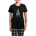 thumbnail image 1 of CafePress - Bernese Mt Dog Xmas Tree Pajamas - Women's Short Sleeve Print T-Shirt and Pants Dark Cotton Pajama Set, 1 of 7