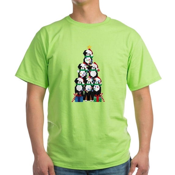 CafePress - Bernese Mt Dog Xmas Tree T Shirt - Light T-Shirt - CP
