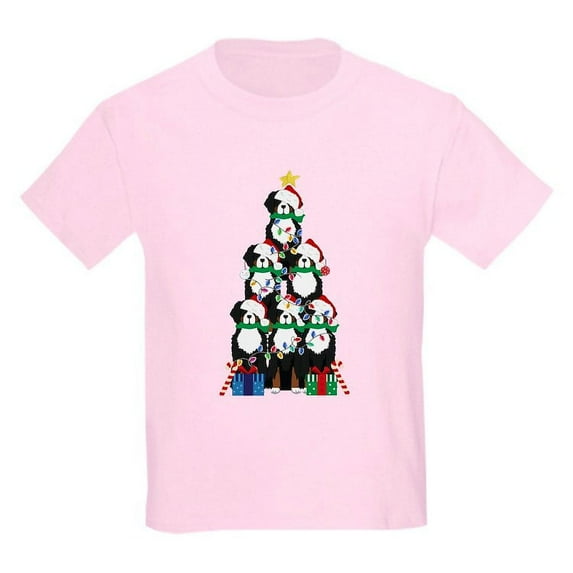 CafePress - Bernese Mt Dog Xmas Tree T Shirt - Light T-Shirt Kids XS-XL