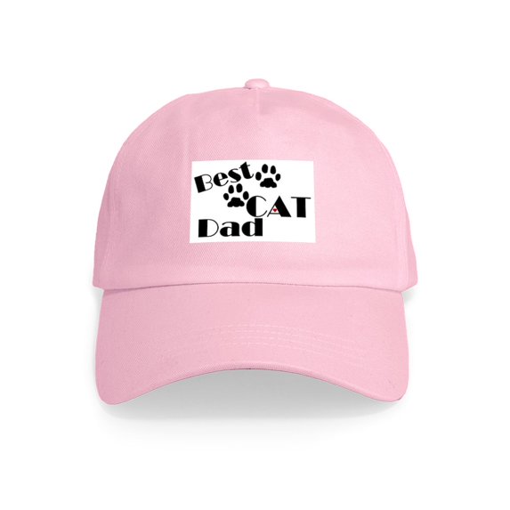 CafePress - Best Cat Dad Cap - Adjustable 100% Brushed Unisex Casual Cotton Baseball Cap, Beige, 1