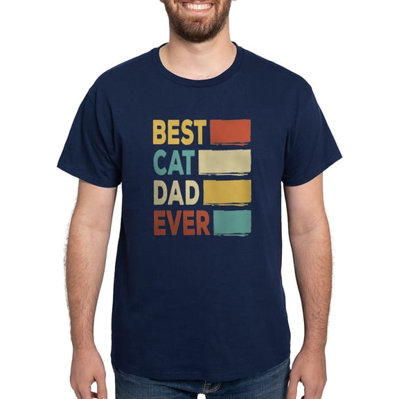 CafePress - Best Cat Dad Ever! Men &Amp; Boy Cat Owner T Shirt - Men's Classic Graphic Cotton T-Shirt