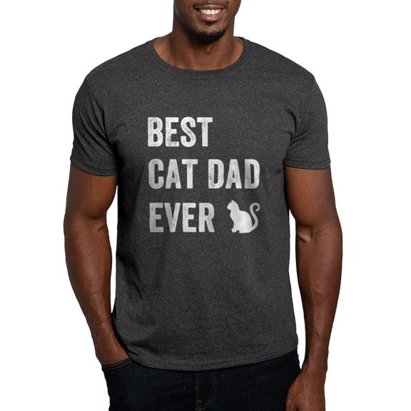 CafePress - Best Cat Dad Ever T Shirt - Men's Classic Graphic Cotton T-Shirt