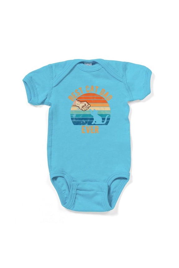 - Best Cat Dad Ever Vintage Fathers Day Gifts 2020 ( - Cute Infant Baby Bodysuit Romper