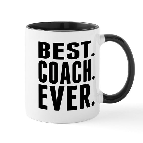 CafePress - Best. Coach. Ever. Mugs - 11 oz Ceramic Mug - Novelty Coffee Tea Cup