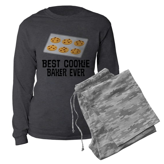 CafePress - Best Cookie Baker Ever - Women's Long Sleeve Charcoal Gray Pajamas