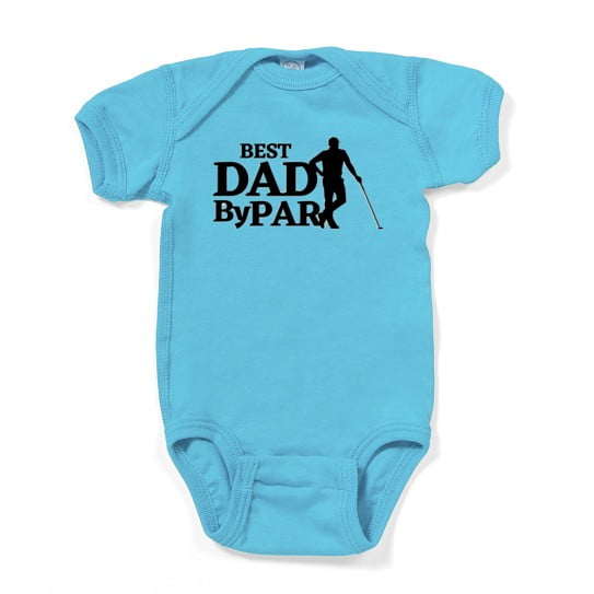 CafePress - Best Dad By Parbest Dadbest Golf Daddad Pargolf Da - Cute Infant Baby Bodysuit Romper